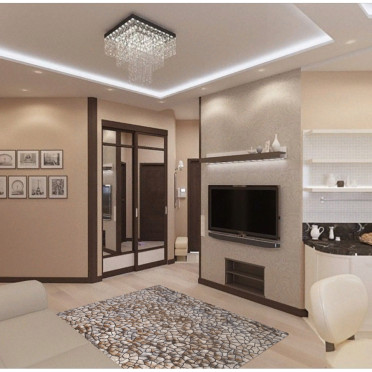 Ковер российский D765 BEIGE BLUE - коллекция SERENITY