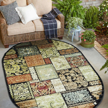 Бельгийский ковер пэчворк Genova 38257 7272 70 OVAL