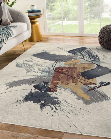 Ковер монгольский 6A2484-29 Hunnu (Шерсть, бежевый)