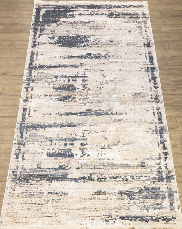 Ковер турецкий 4414A Ascona (Полиэстер хит-сет, бежевый, серый)