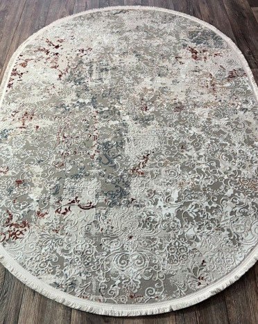 Турецкий ковер овальный Atlantik Hali Deco 10134A (Полиэстер, разноцветный)