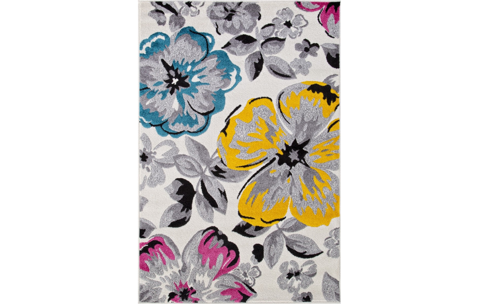 Детский ковер в комнату для девочек C055 - CREAM-GRAY