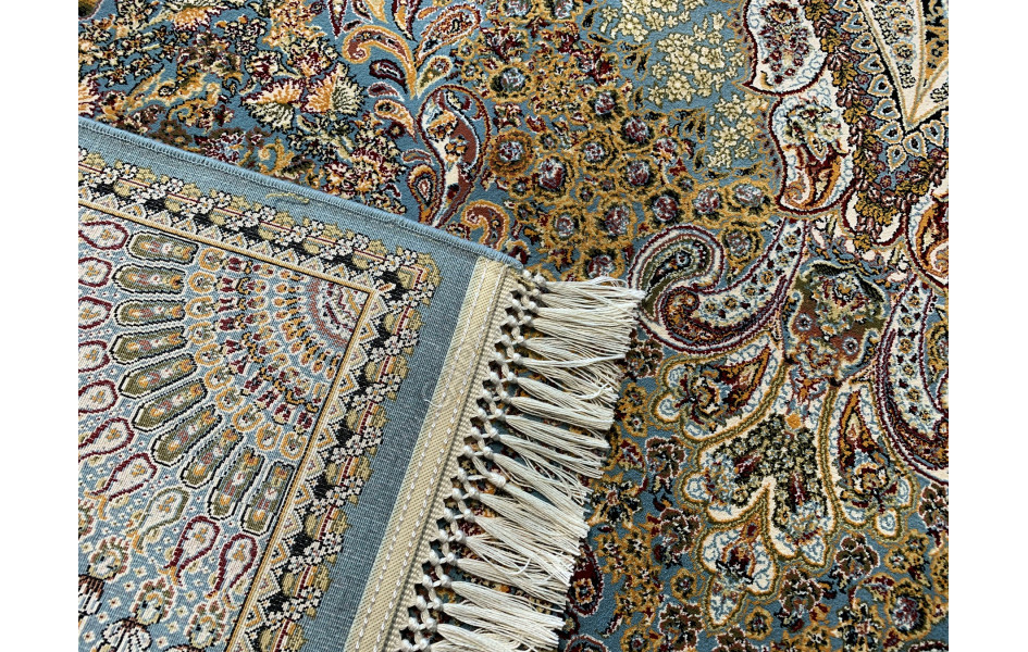 Ковер турецкий Абришим 3843 Mavi прямоугольный