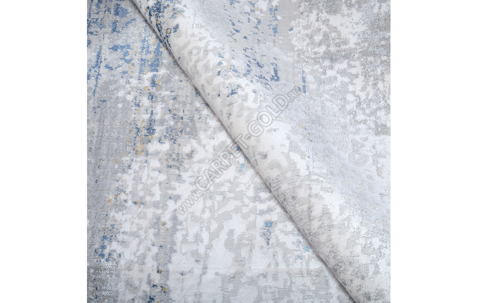 КОВРЫ ДИЗАЙН B650B ЦВЕТ CREAM / D_BLUE овал Lite