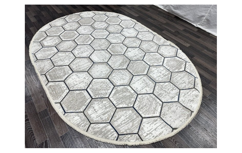 Ковер Gordion 16128_1 овал в скандинавском стиле