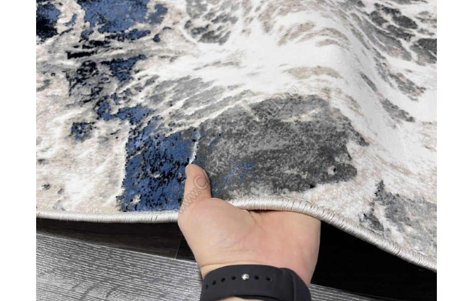 Турецкий ковер 40697B_VIZON / MAVI ОВАЛ