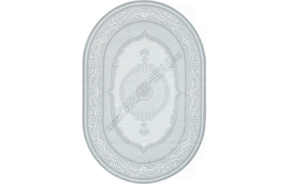 Ковер E364AP - GREY / WHITE - Овал - коллекция SIROCCO