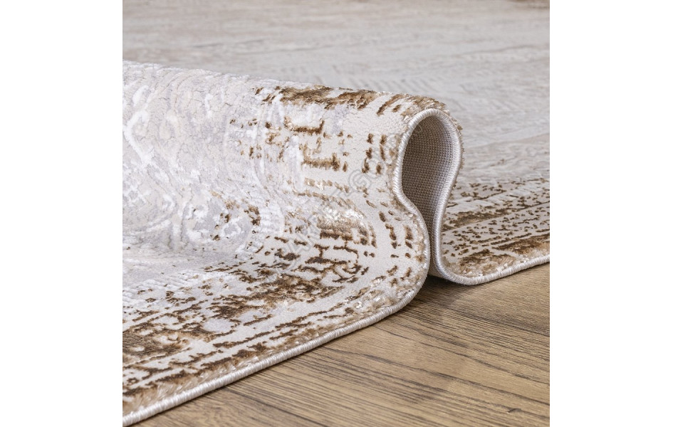 КОВРЫ ДИЗАЙН N907A ЦВЕТ WHITE / BEIGE_1 Prado