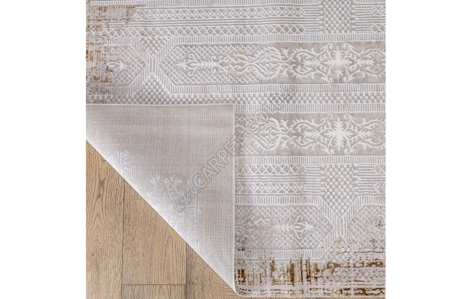 КОВРЫ ДИЗАЙН N907A ЦВЕТ WHITE / BEIGE_1 Prado