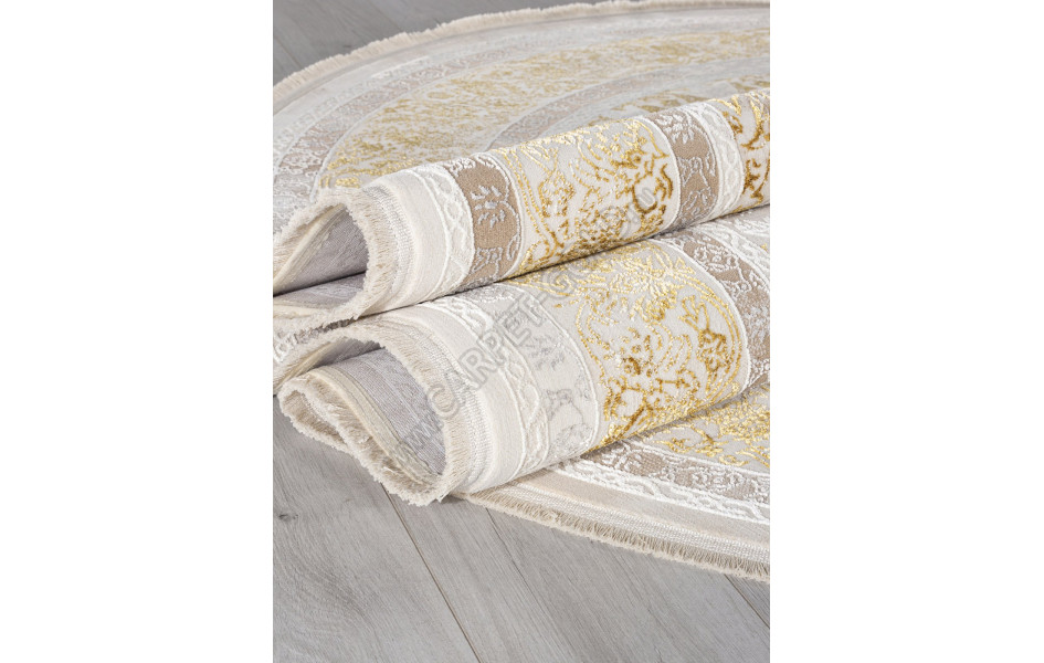 Ковер A064A - CREAM / GOLD FDY - Овал - коллекция ZARINA