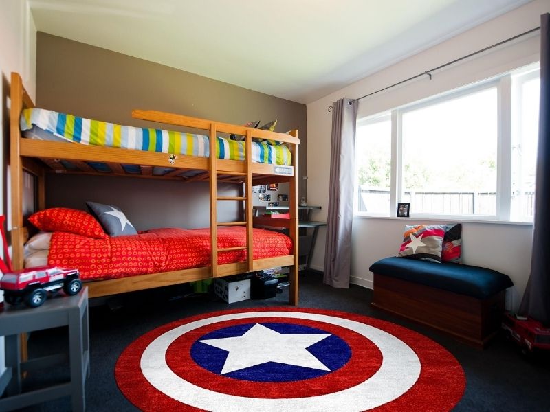 Круглый ковер в комнату для мальчика